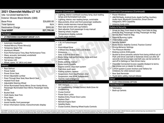 2021 Chevrolet Malibu for sale in Sanford NC